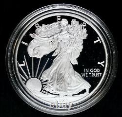 2021 W Proof American Silver Eagle Avec Boîte Et Coa Us Mint Ogp 1 Oz Fine Silver