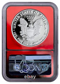 2021 W Proof American Silver Eagle Ngc Pf70 Uc Fdi Red Foil Core Red Banner