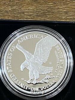 2021-s Preuve $1 Type 2 American Silver Eagle Box, Ogp & Coa
