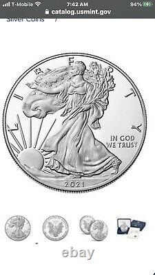 2021-w American Eagle One Ounce Silver Proof Coin