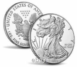 2021-w American Eagle One Ounce Silver Proof Coins (21ea) Pièces À La Main