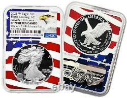 2021-w Proof Silver Eagle-ngc Pf70-type 2-flag Core