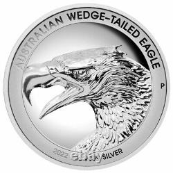 2022 Australie 1oz Ultra High Relief Silver Wedge-tailed Eagle Proof 1 $ Avec Ogp