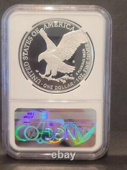 2022-s $1 American Silver Eagle Ngc Pf70uc Ide First Day Numéro's Fdoi Blue