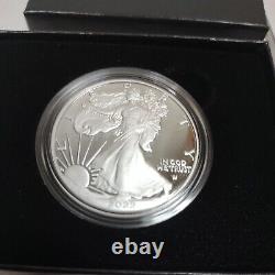 2022-s American Silver Eagle Proof Coin Complet #22em Us Mint Ogp/coa Nouveau