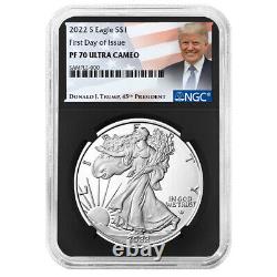 2022-s Preuve $1 American Silver Eagle Ngc Pf70uc Ide Trump Label Retro Core