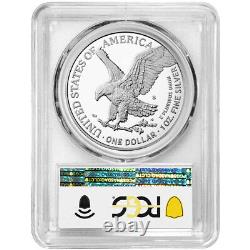 2022-s Preuve $1 American Silver Eagle Pcgs Pr70dcam Fdoi Flag Label