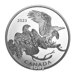 2023 $30 La pièce d'argent pur de la Monnaie royale canadienne représentant le majestueux aigle chauve.