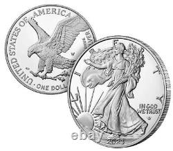 2023- Pièce de monnaie de 1 once en argent de preuve de dollar américain de West Point American Eagle USA