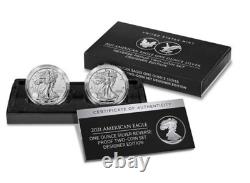 American Eagle 2021 1oz 21xj Silver Inverser Proof Two-coin Set Designer Edition