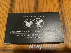 American Eagle 2021 One Onnce Silver Inverse Proof Two-coin Set Designer 21xj