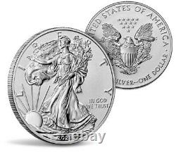 American Eagle 2021 Une Once Argentée À L'envers Deux Pièces De Monnaie Set Pre Vente 21xj
