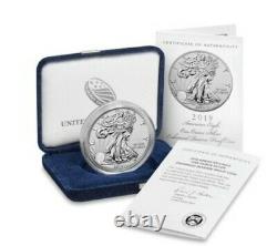 American Eagle S 2019 One Ounce Silver Enhanced Reverse Proof Coin Scellé