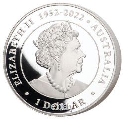 Australie 2023-P 1 Dollar Aigle à queue en coin en argent d'une once, preuve en creux.