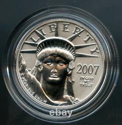 En 2007, ensemble de 2 pièces commémoratives de 10e anniversaire de l'Aigle américain en platine à 50 $