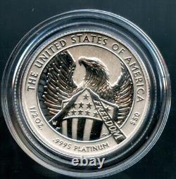 En 2007, ensemble de 2 pièces commémoratives de 10e anniversaire de l'Aigle américain en platine à 50 $