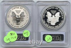 Ensemble de 2 pièces de monnaie en argent preuve American Eagle 2012-S, PCGS PR69DCAM Reverse C204.