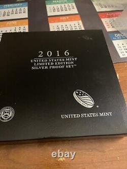 Ensemble de 8 pièces d'épreuve en argent de collection édition limitée 2016 / OGP inclut l'Aigle d'argent des États-Unis