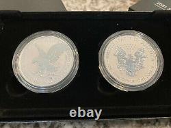 Ensemble de deux pièces américaines American Silver Eagle 1 once Reverse Proof 2021, Type 1 & 2
