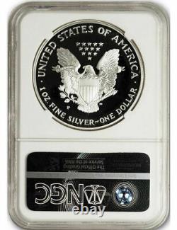 Ensemble de pièces d'argent American Proof Silver Eagle P de 1993-2000 NGC PF70 Ultra Cameo signé par Mercanti
