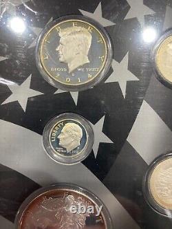 Ensemble de preuve en argent de l'édition limitée de la Monnaie des États-Unis de 2014 avec American Eagle OGP / COA TONED