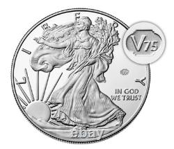 Fin De La Seconde Guerre Mondiale 75e Anniversaire American Eagle Silver Coin Sealed Box