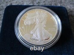 Lot(3) 2007/2010/2012 US Mint W American Eagle One Oz 99.9% Silver Proof Coins<br/> 
<br/>En français: Lot(3) de pièces de monnaie de preuve en argent pur à 99,9% American Eagle d'une once de la Monnaie des États-Unis pour les années 2007, 2010 et 2012