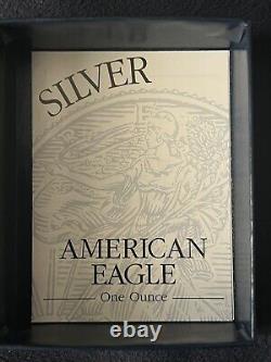 Lot de 2 dollars en argent American Silver Eagle 2003 1995 non circulés de la Monnaie des États-Unis