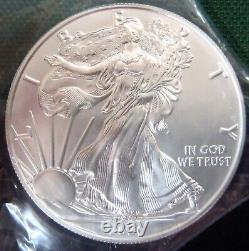 Lot de 5 pièces d'argent American Silver Eagle de 1 once 2020 non circulées