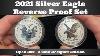 Open Box 2021 Silver Eagle Reverse Proof 2 Coin Set Designer Edition Type 1 U0026 Type 2 A Partir De