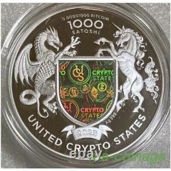 Pièce d'argent de 1 oz Ucs Liberty Eagle 2023 preuve de hologramme de crypto-monnaie