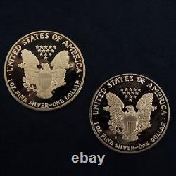 Pièce de monnaie américaine American Eagle en argent fin 1 once de 1988 et 1990 - Envoi gratuit aux États-Unis