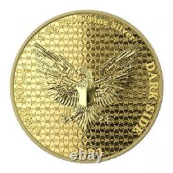 Pièce de monnaie en argent de 1 once, édition limitée, 2021 Libérateur du Côté Obscur, dorée à l'or jaune