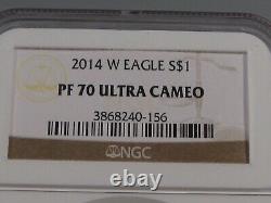 Preuve Ultra Cameo 2014-w Aigle d'argent américain en argent NGC PF70 UC. #2