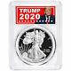 Prévente 2020-s Proof 1 $ Américain Silver Eagle Pcgs Pr70dcam Fdoi Trump 2020 La