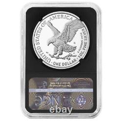 Prévente 2022-s Preuve $1 American Silver Eagle Ngc Pf70uc Er Black Label Retro