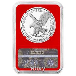 Prévente 2022-s Preuve $1 American Silver Eagle Ngc Pf70uc Er Flag Label Red Cor