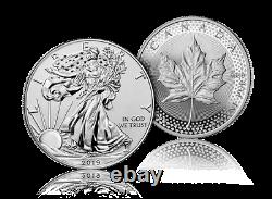 Pride Of Two Nations 2019 Us $1 Silver Eagle & $5 Maple Leaf In Sealed Mint Box