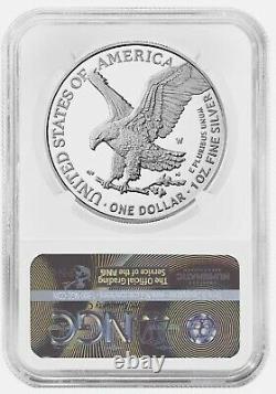 (lève-toi!) 2022 W Preuve $1 American Silver Eagle Ngc Pf69uc Marron Étiquette