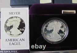 (lot De 32) 1986-2018 American Proof Silver Eagle Avec/us Mint Boxs Et Coa